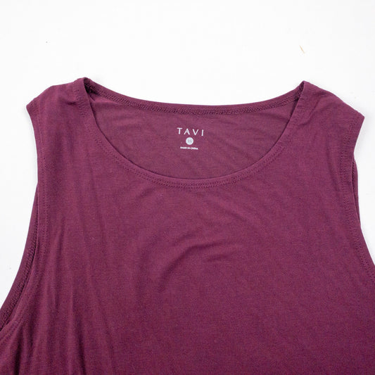 Tavi Noir Purple Maroon Athletic High Low Tank Top Womens XSmall