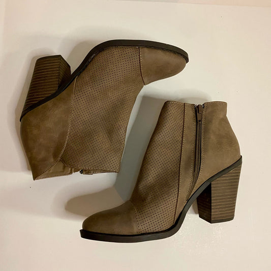 Esprit Kali Tan Brown High Heel Ankle Booties Shoes Womens 7.5