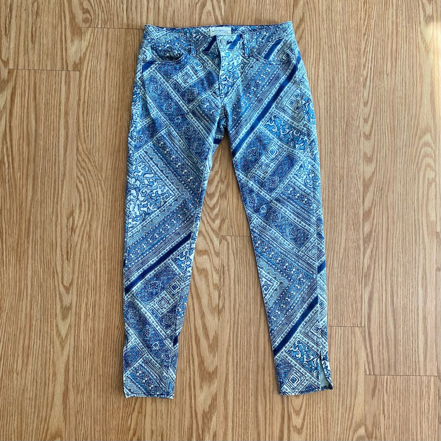 Ralph Lauren Denim & Supply Blue Paisley Bandana Skinny Jeans Womens 28