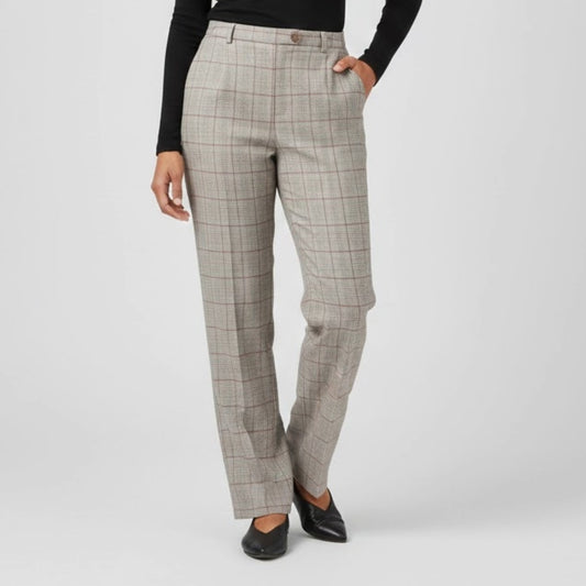 Sag Harbor Vintage Gray Plaid Straight Leg Trousers Pants Womens 12 / 14 Large