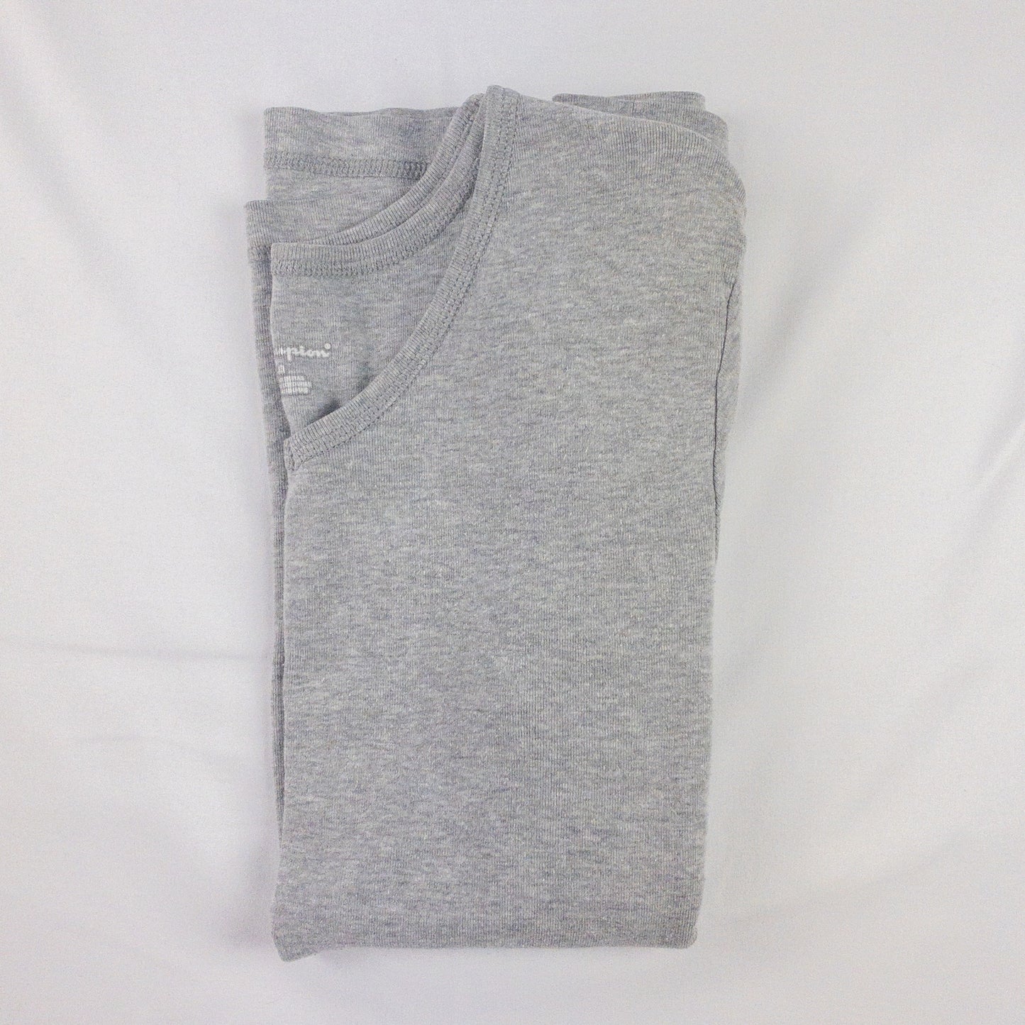 Champion Heather Gray V Neck Slim Tee Shirt Womens Large