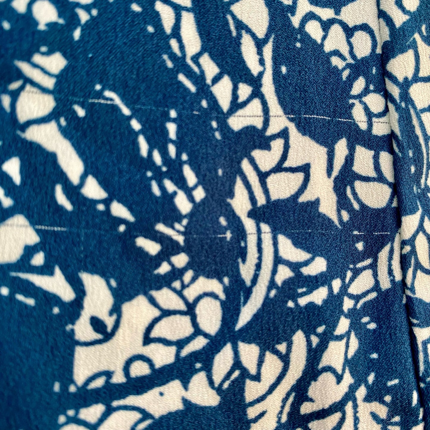 Ann Taylor Blue Teal Floral Button Shirt Womens Medium
