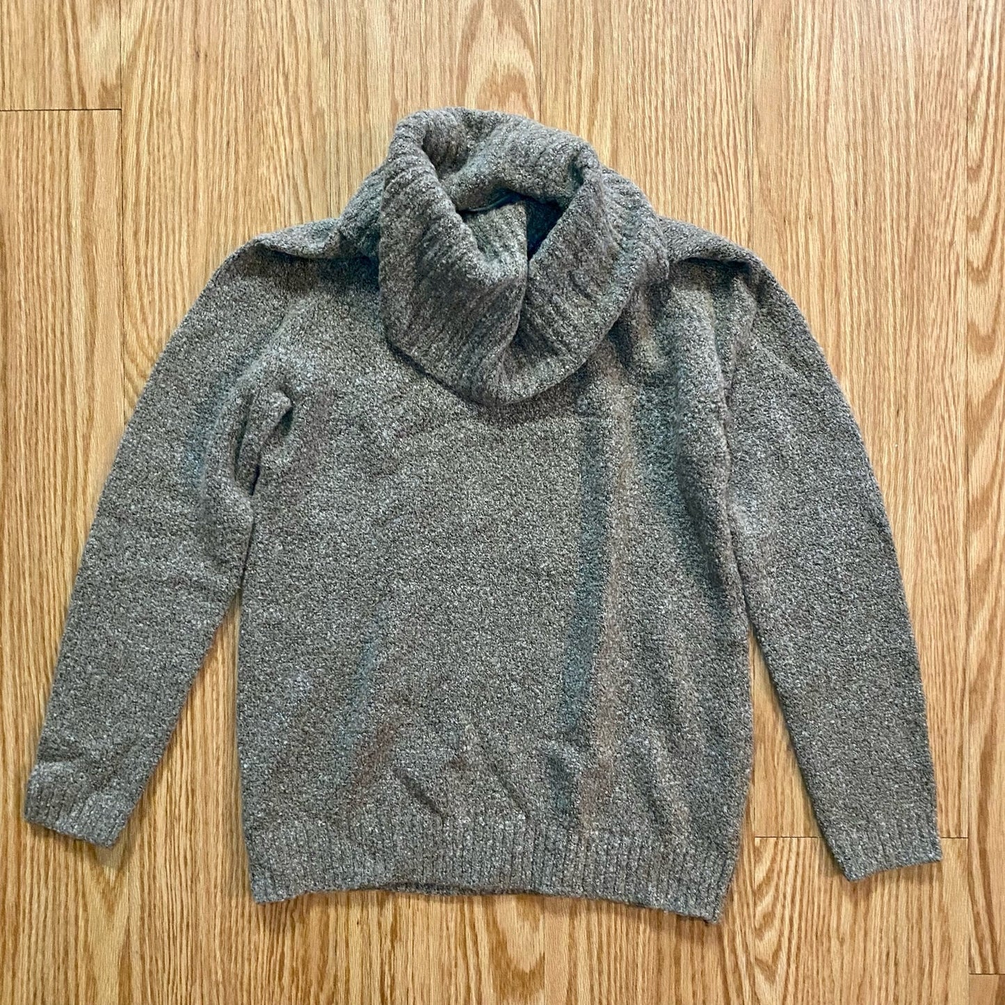 L.L. Bean Brown Wool Cowl Sweater Womens Medium Petite