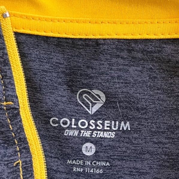 Colosseum Iowa Hawkeyes gray and gold quarter zip pullover with yellow collar and zipper detail image 4