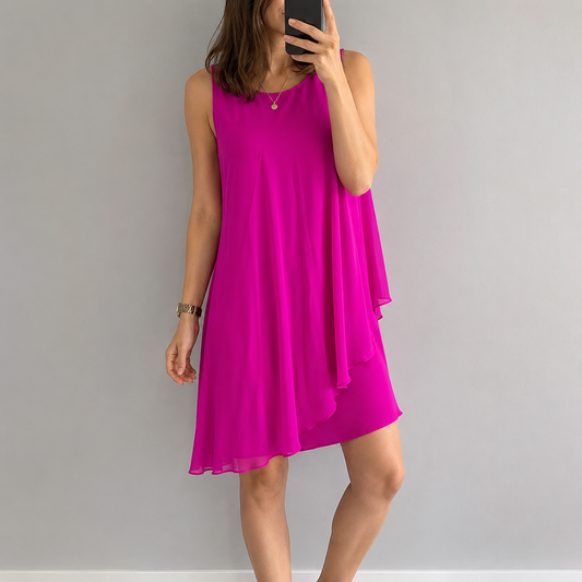 Joseph Ribkoff Electric Pink LDS Dress Womens 6 Small