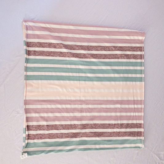 Lululemon White Pink Green Striped Neckwarmer Womens One Size Fits All