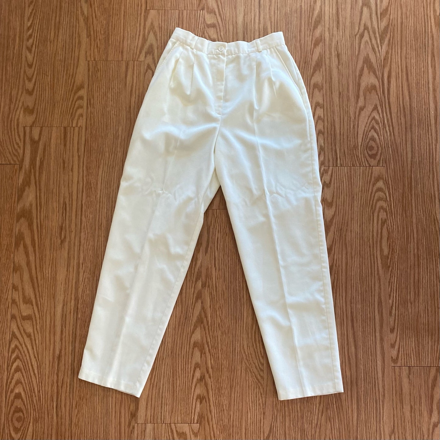 Counterparts Vintage White Pleated Pants Womens 27 Waist