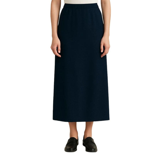 Alex Evenings Vintage Black Minimalist Maxi Skirt Womens Medium USA