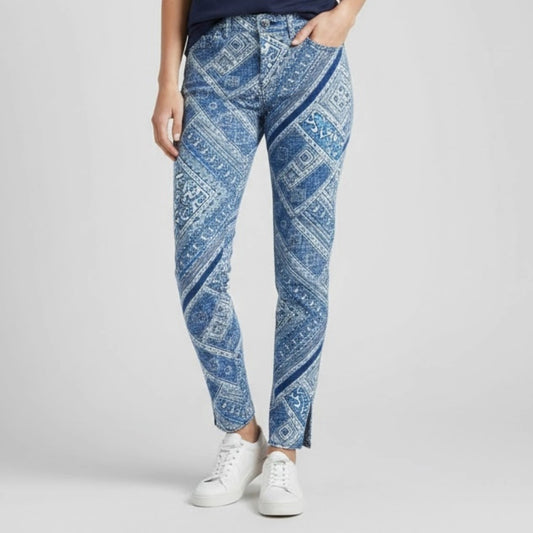 Ralph Lauren Denim & Supply Blue Paisley Bandana Skinny Jeans Womens 28