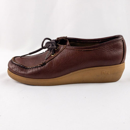 Dexter Vintage Brown Handmade Leather Loafer Shoes Womens 7.5