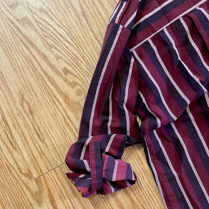 Forever 21 Striped Red White Blouse Shirt Top Womens Medium