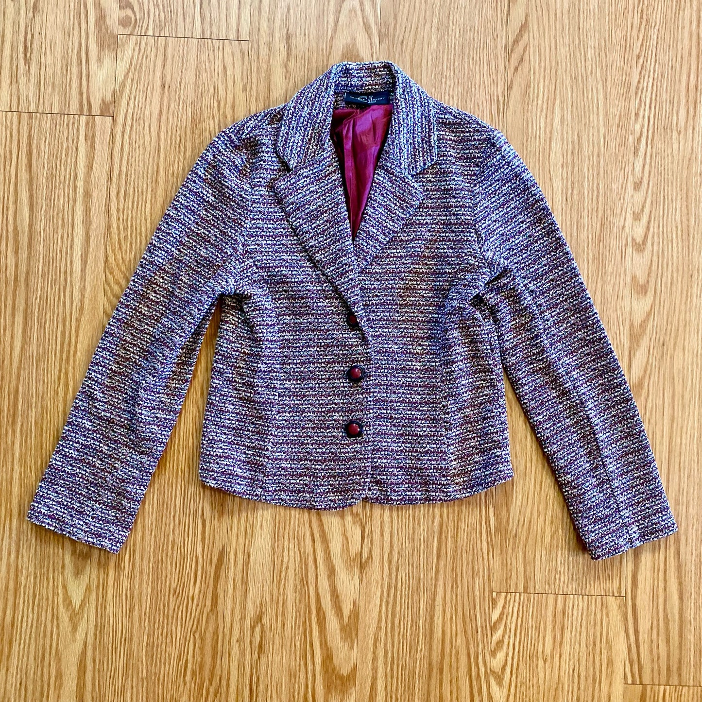 Chinese Laundry Vintage Pink Striped Knit Blazer Womens XXSmall