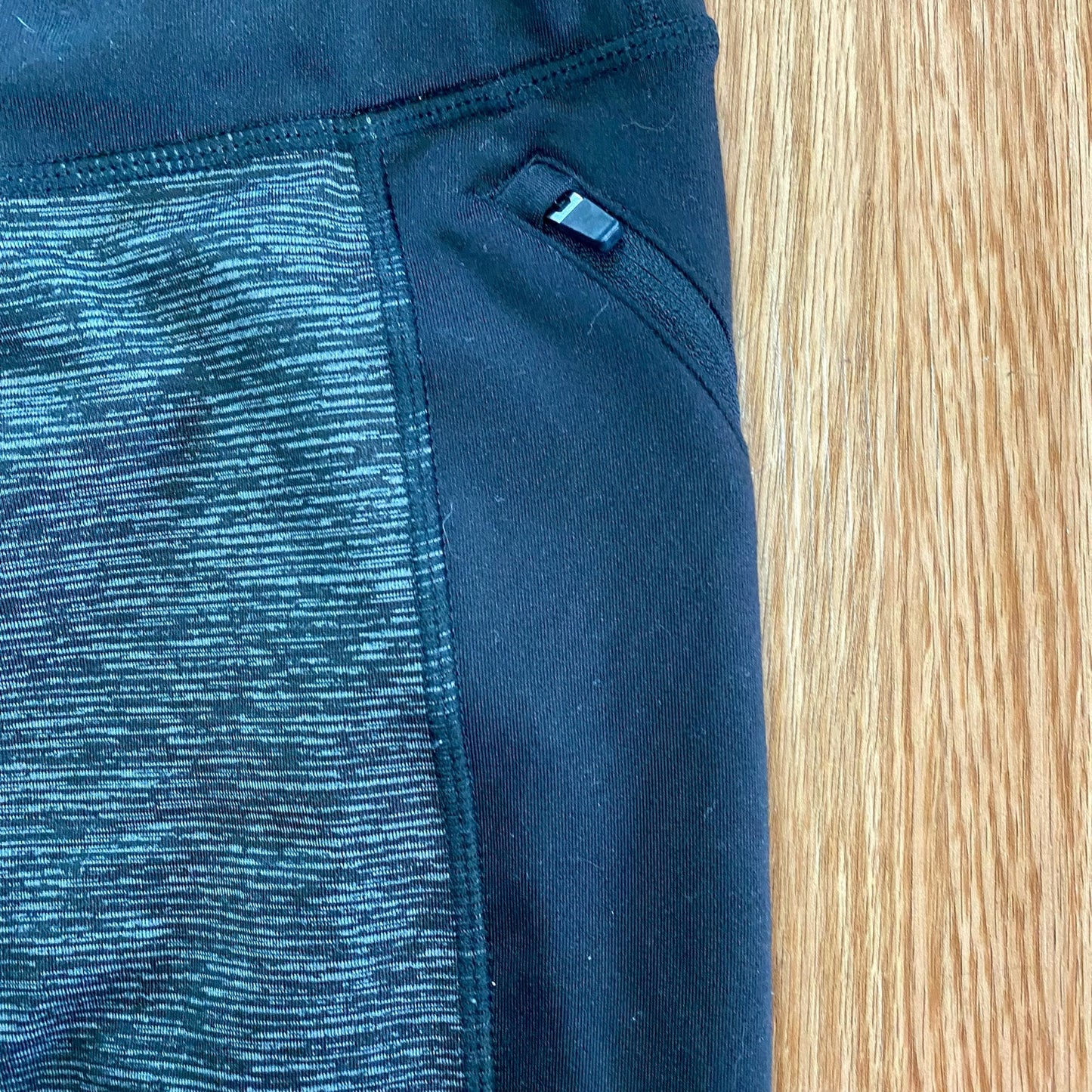 Athletic Works Black Gray Colorblock Leggings Gym Pants Womens Medium