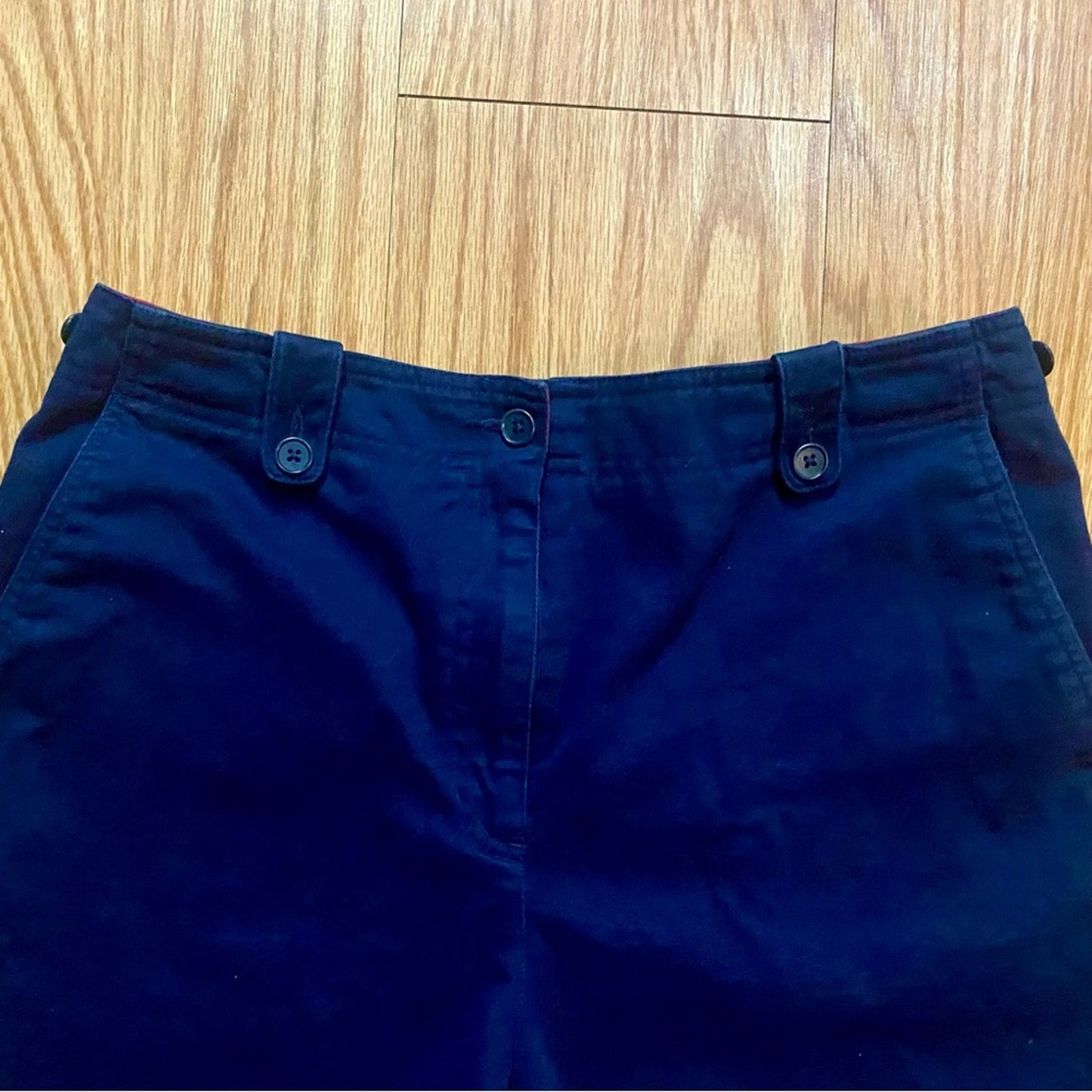 Lauren Ralph Lauren Vintage Y2K Navy Blue Cotton Shorts Womens 8