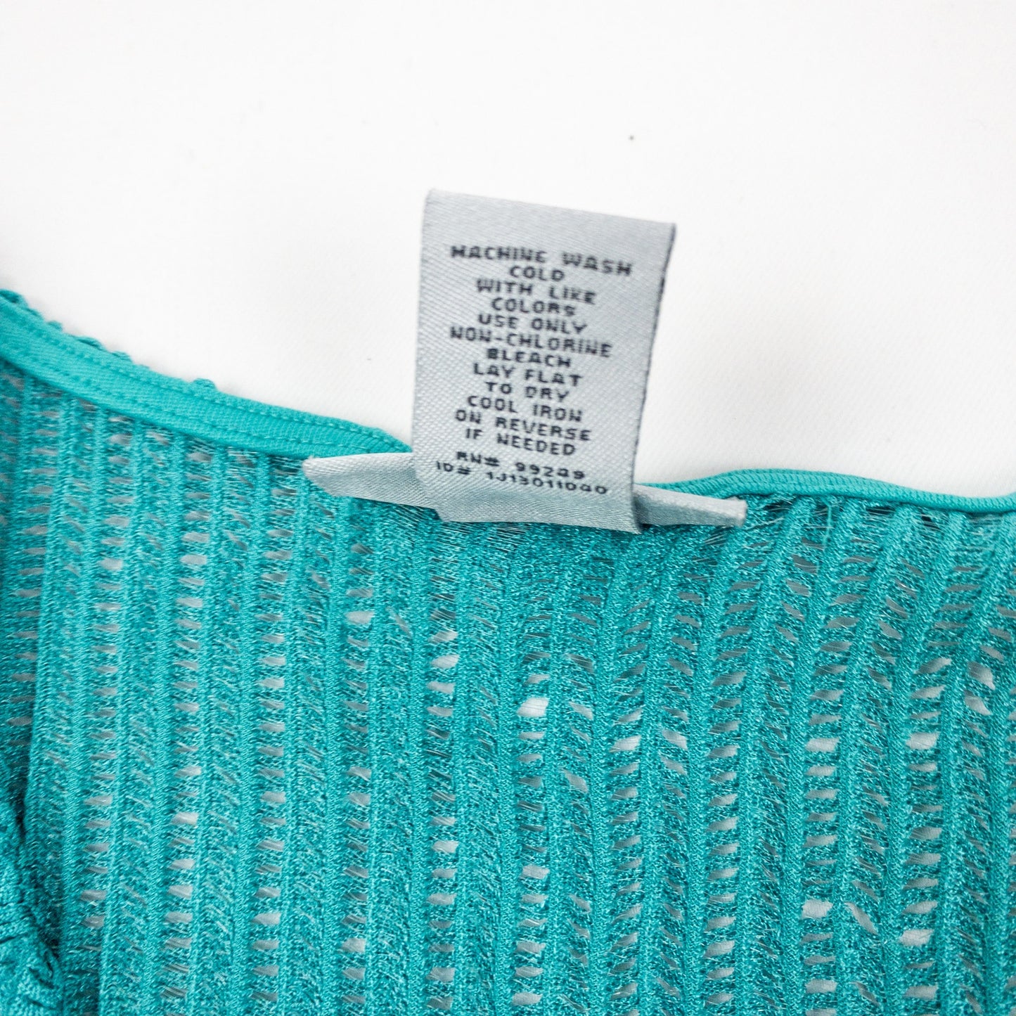 Maggie Barnes Teal Green Ribbed Open Cardigan Womens 1X 18 / 20 Plus Size
