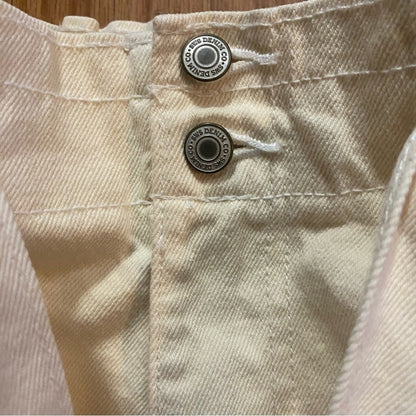 SWS Denim Company Organic Cream White High Rise Denim Shorts Womens Medium
