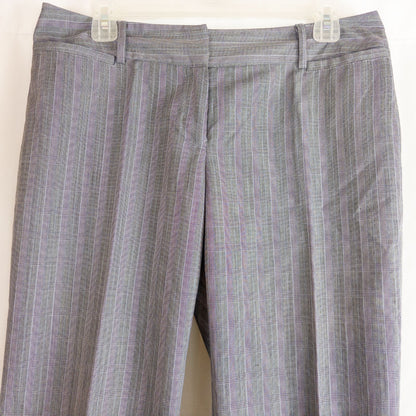 Tracy Evans vintage black plaid check women's pants size 11 displayed front and back with side zipper closure and cuffed hems. image 2