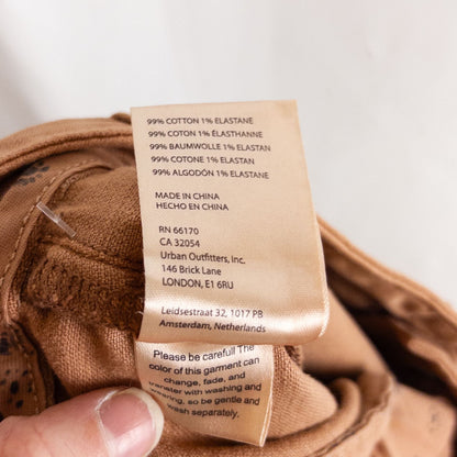 Anthropologie Pilcro pink brown terra cotta pants with button fly and side pockets image 10