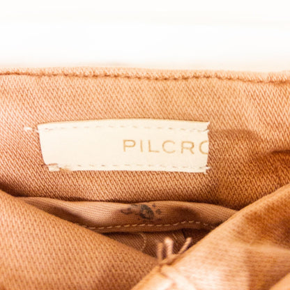 Anthropologie Pilcro pink brown terra cotta pants with button fly and side pockets image 7