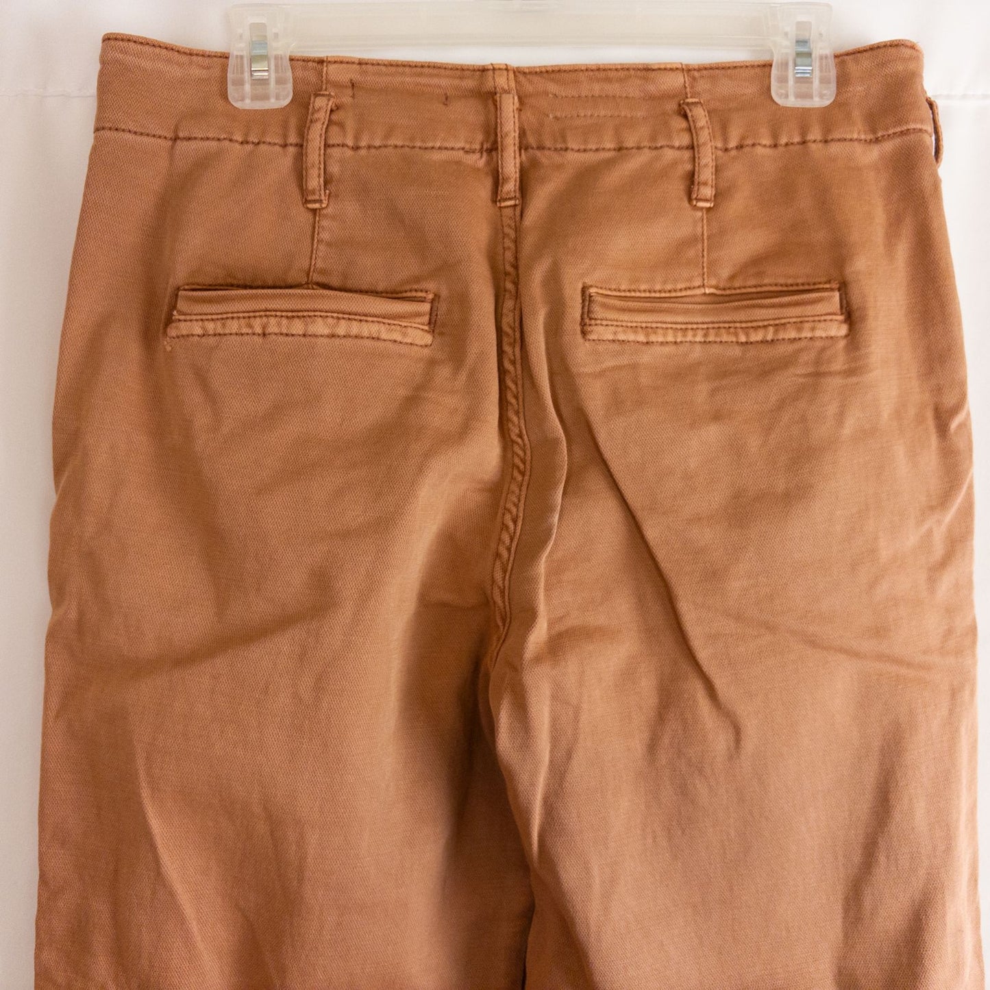 Anthropologie Pilcro pink brown terra cotta pants with button fly and side pockets image 6
