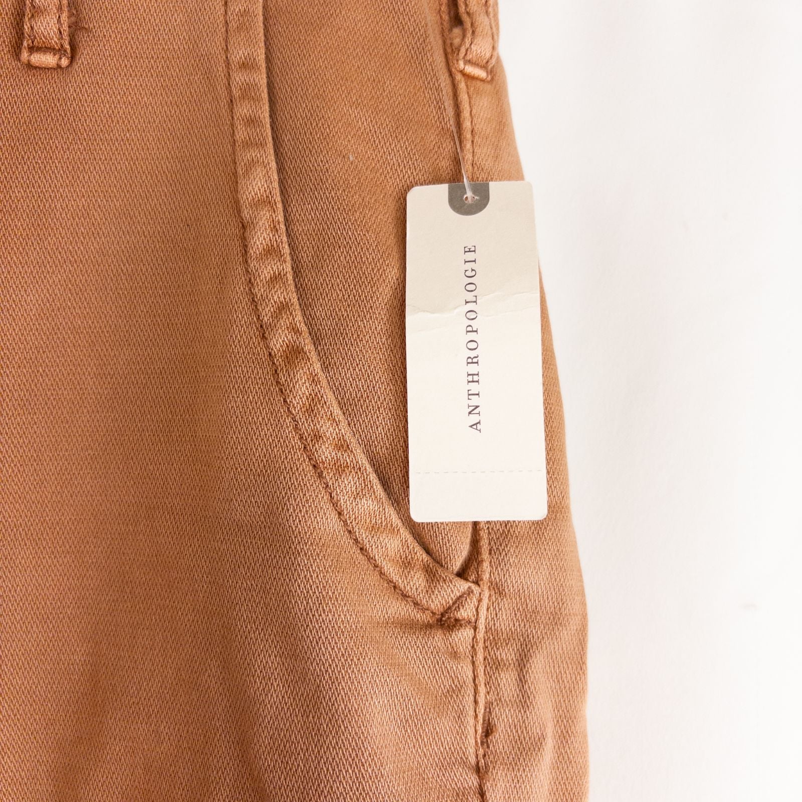 Anthropologie Pilcro pink brown terra cotta pants with button fly and side pockets image 11