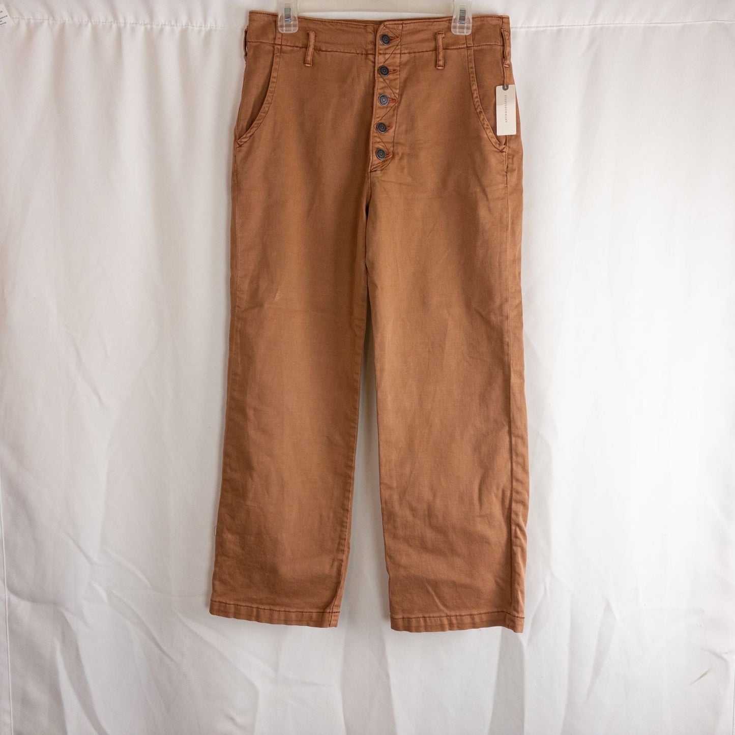 Anthropologie Pilcro pink brown terra cotta pants with button fly and side pockets