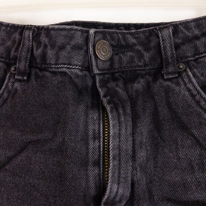 Wild Fable black distressed ripped jean shorts womens size 6 with frayed hem front and back views image 2