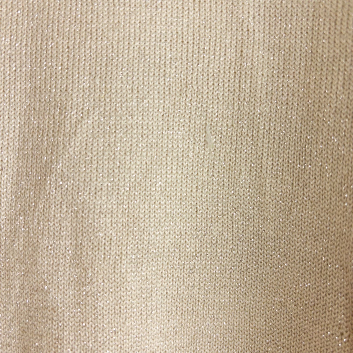 Silver knit long sleeve August Silk sweater with mock neckline laid flat showing subtle shimmer and texture image 3