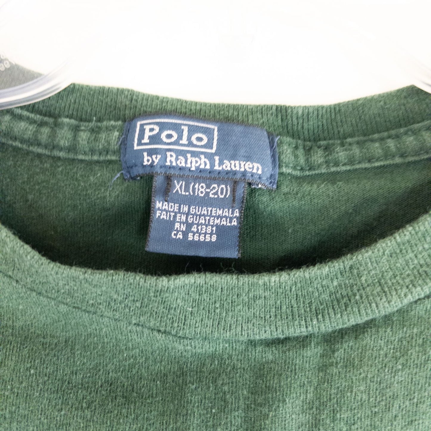 Polo by Ralph Lauren green and white rugby style t-shirt with embroidered polo player logo image 6