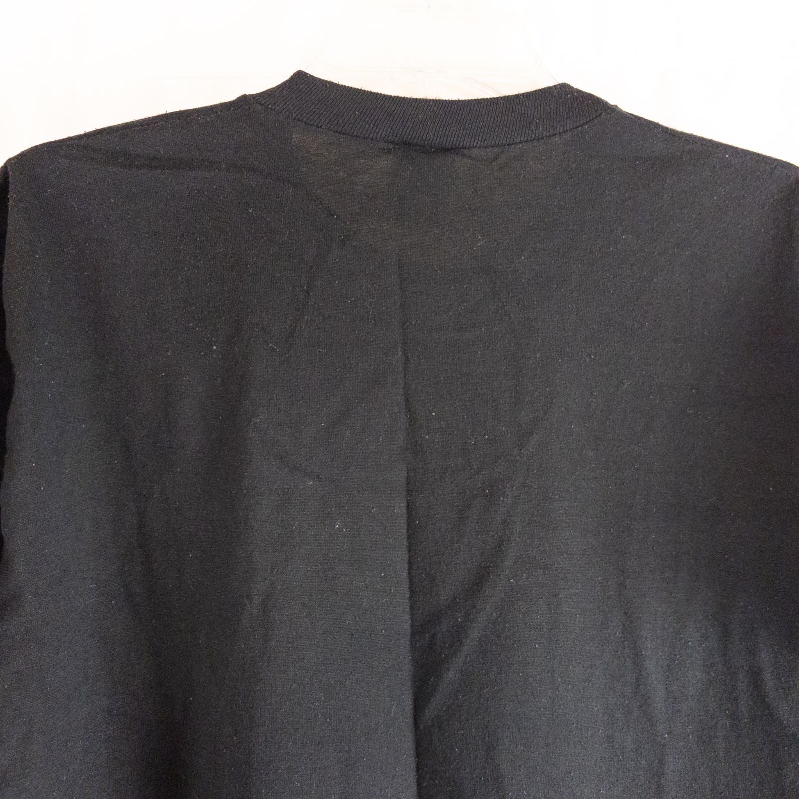 Jerzees vintage Rock 102 black graphic t-shirt mens size xlarge front and back views with close details and tag image 5