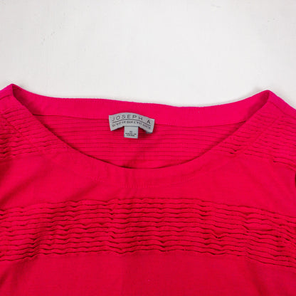 Joseph A Pink Ruffle Maximalist Blouse Top Womens Small