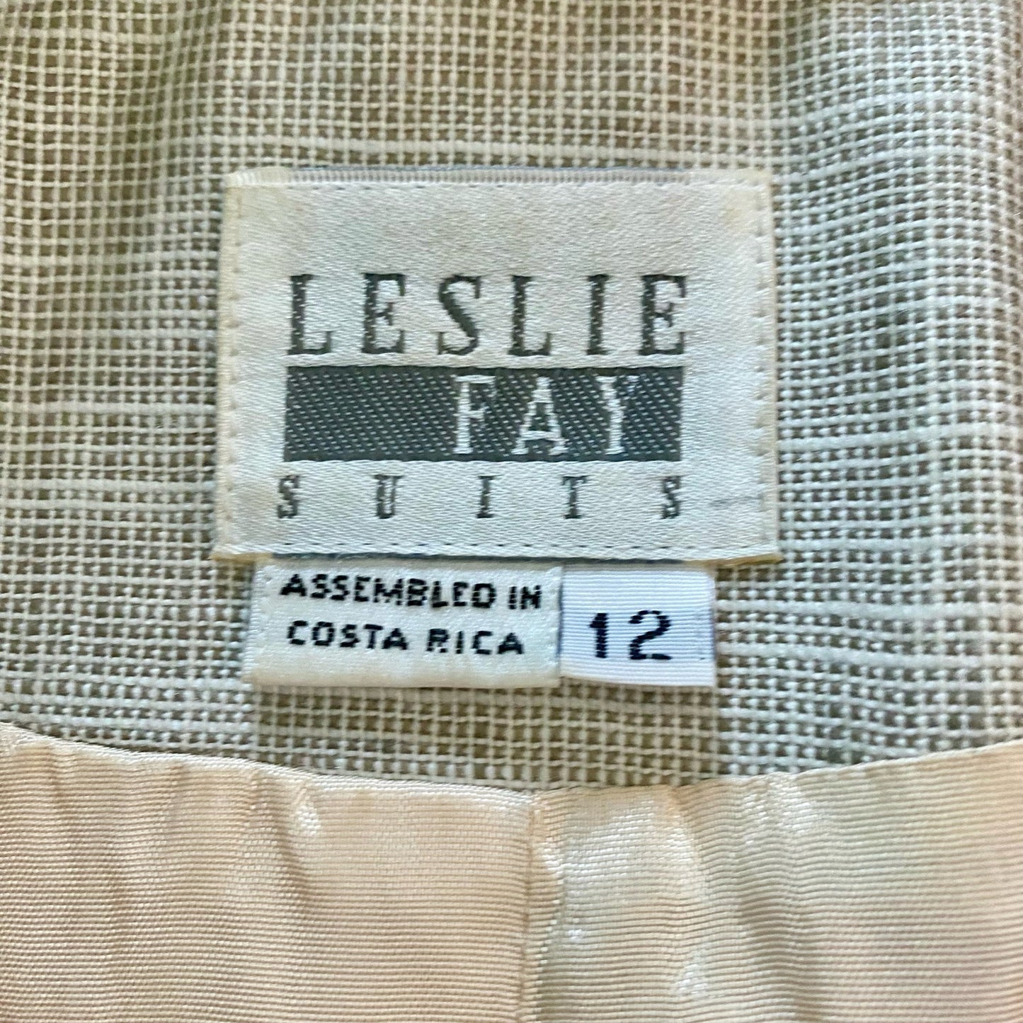 Leslie Fay Suits Vintage Gray Checkered Jacket Blazer Womens 8 Medium