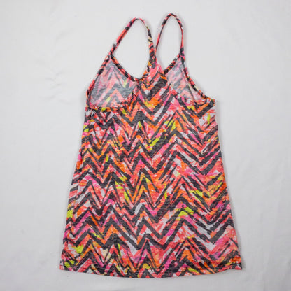 Delias Neon Pink Chevron Racerback Tank Top Womens Medium