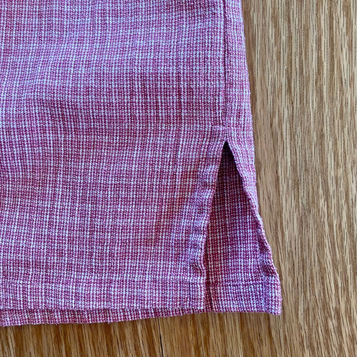 Koret Vintage Red Gingham Beaded Embroidered Button-up Shirt Womens Large
