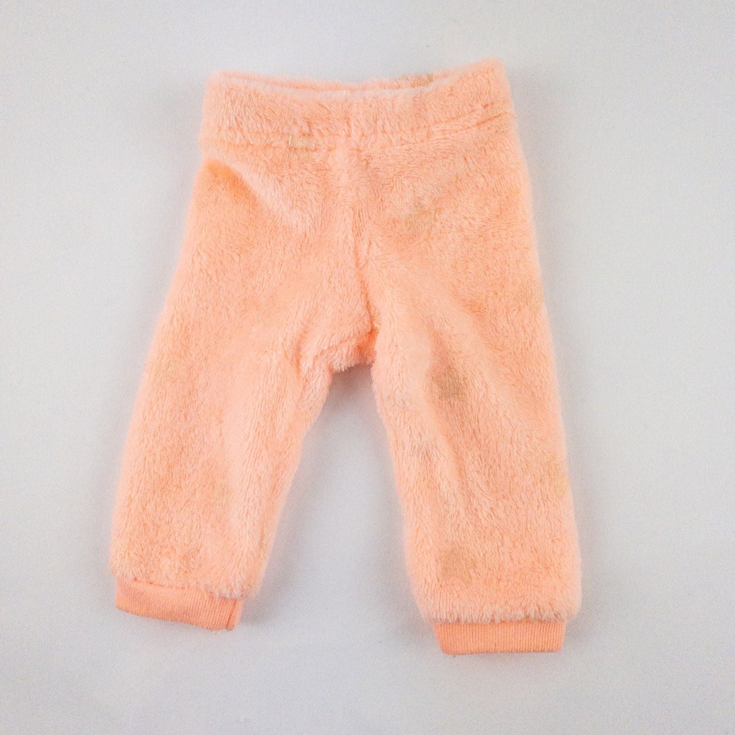 Members Mark pink and white fleece unicorn doll outfit including top with unicorn face and matching pink pants image 4