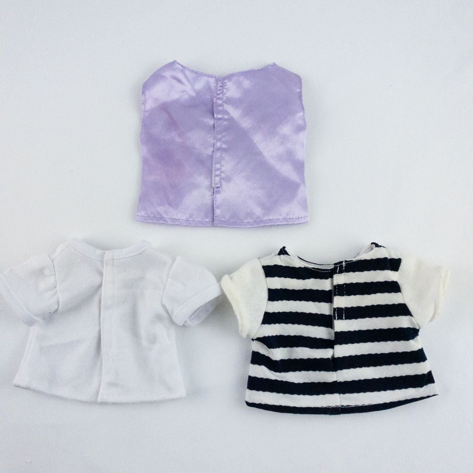 Lot of 13 Battat Our Generation doll clothing shoes and accessories in multiple colors including purple, red, gold, and blue image 10