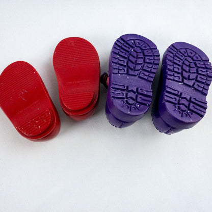 Lot of 13 Battat Our Generation doll clothing shoes and accessories in multiple colors including purple, red, gold, and blue image 7