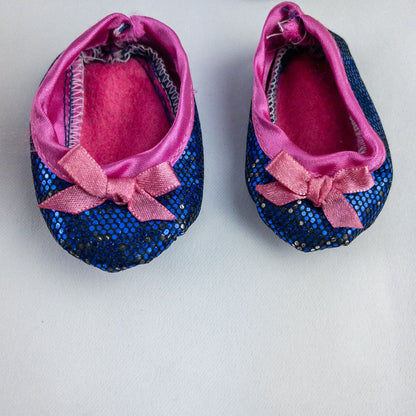 Lot of 13 Battat Our Generation doll clothing shoes and accessories in multiple colors including purple, red, gold, and blue image 4