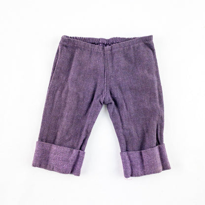 American Girl purple charmed top, matching pants, purple shoes, underwear, and charm necklace doll outfit laid flat image 6
