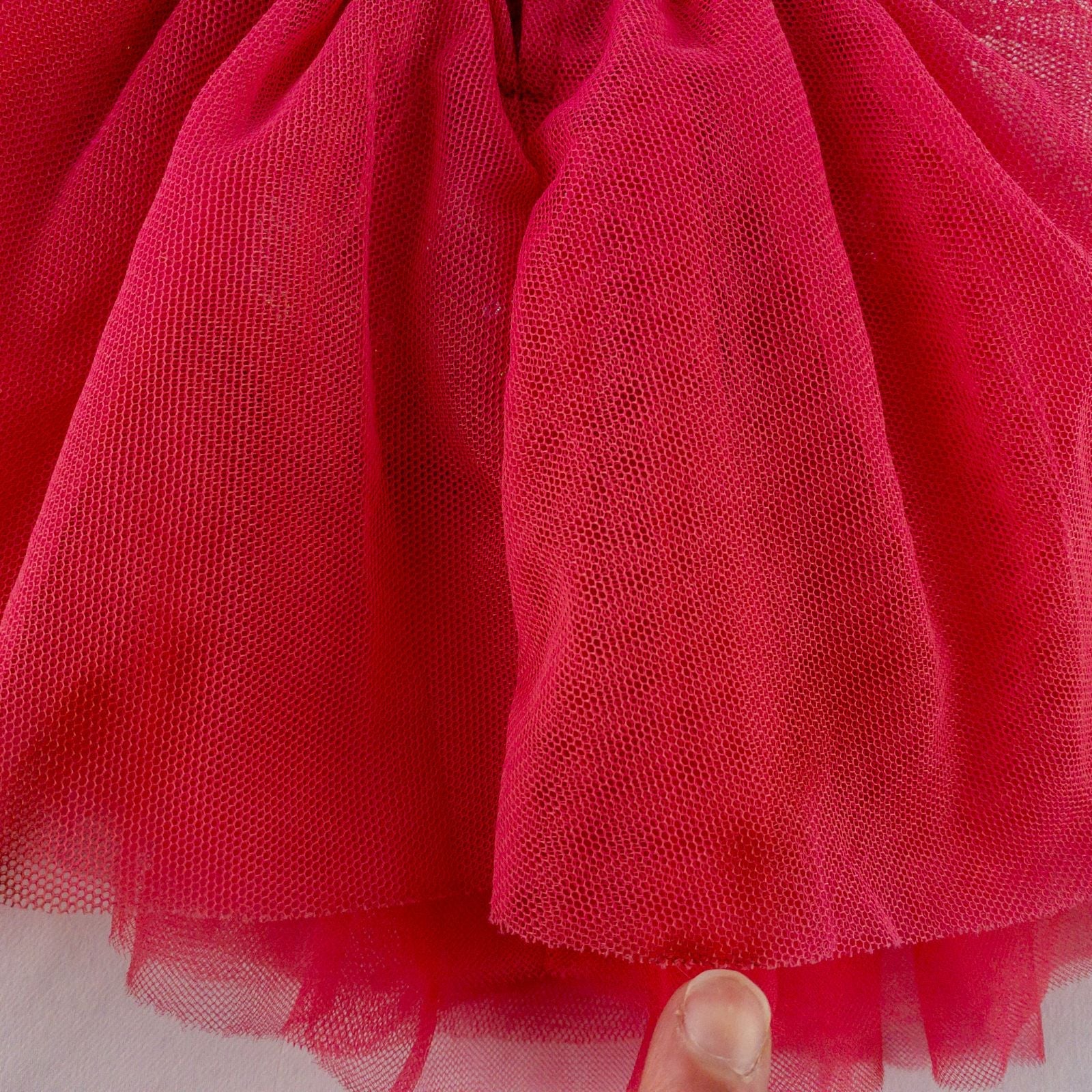 American Girl pink ballet dress with sequin bodice and tulle skirt with matching slippers laid flat on white background showing front and back details image 8