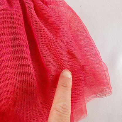 American Girl pink ballet dress with sequin bodice and tulle skirt with matching slippers laid flat on white background showing front and back details image 9