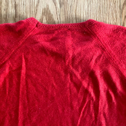 Designers Originals Vintage Red Short Sleeve Luxelon Sweater Womens Large