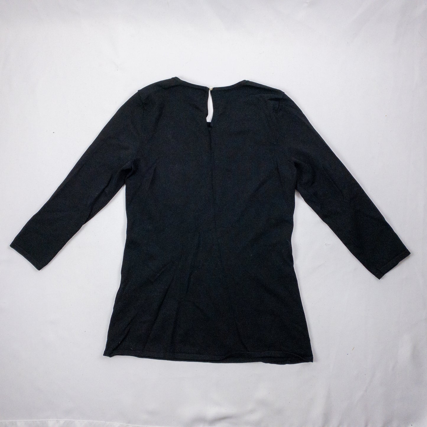 White House Black Market Black Embellished Beaded Sweater Womens Small