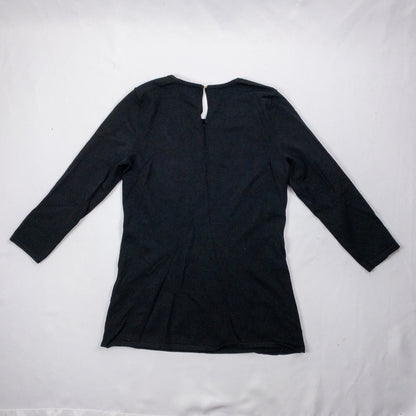 White House Black Market Black Embellished Beaded Sweater Womens Small