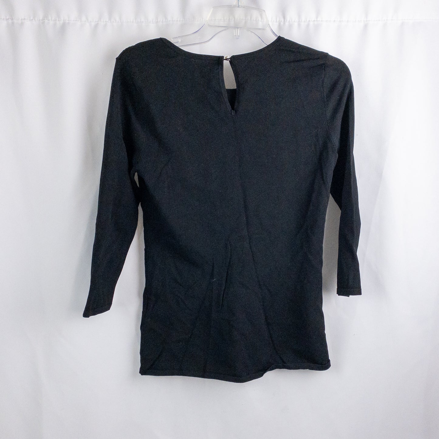 White House Black Market Black Embellished Beaded Sweater Womens Small