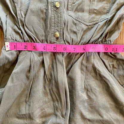 Maggy London Vintage Khaki Minimal Western Jumpsuit Womens 0-2