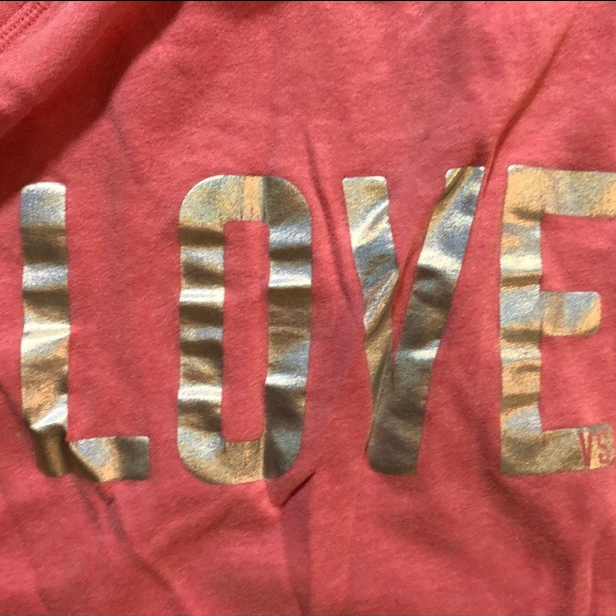 Victoria’s Secret Vintage Y2K Pink Sequin LOVE Hoodie Womens Small