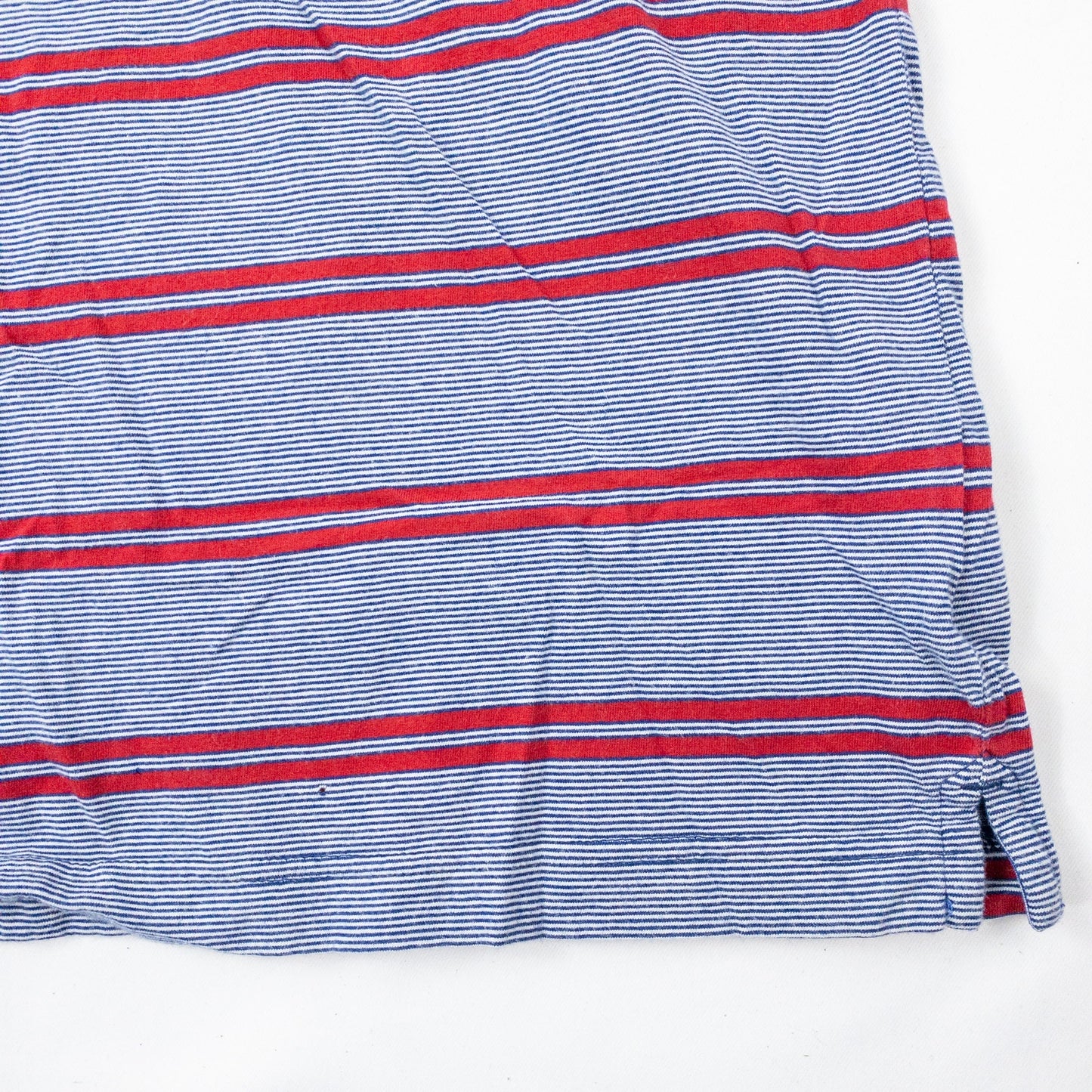 Brooks Brothers Retro Blue Red Striped Polo Shirt Mens Large