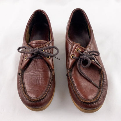 Dexter Vintage Brown Handmade Leather Loafer Shoes Womens 7.5