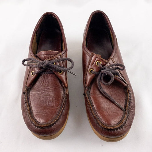 Dexter Vintage Brown Handmade Leather Loafer Shoes Womens 7.5